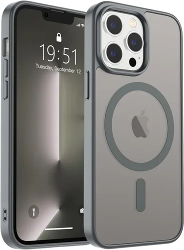 Vista 315 de zapica Funda magnética para iPhone Air, con protector de pantalla de vidrio templado, compatible con MagSafe, translúcida mate, a prueba de golpes