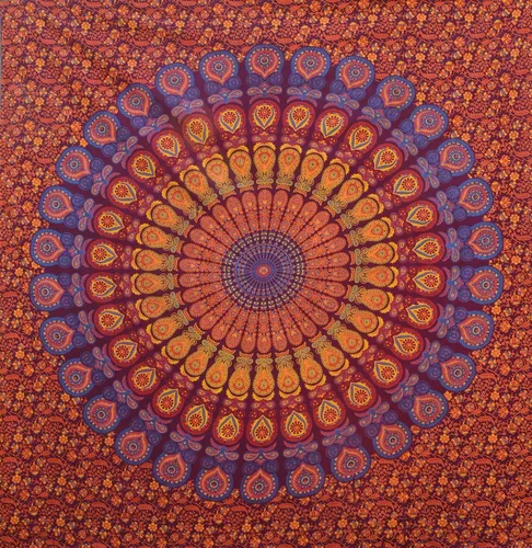 Vista 3 de Popular Handicrafts Evergreen - Exclusivo tapiz con mandala