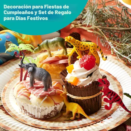Vista 4 de JOYIN 69 figuras de animales pequeños, mini juego de juguetes de selva con cubo sensorial, juego realista de bosque salvaje, zoológico, océano