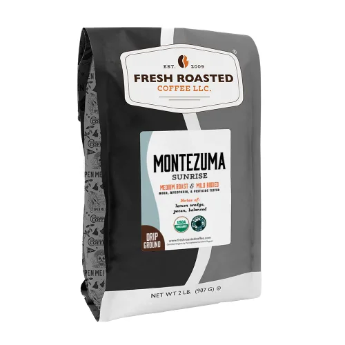 Vista 75 de Fresh Roasted Coffee, Blackbeard's Revenge, 12 onzas, tostado medio, Kosher, grano entero