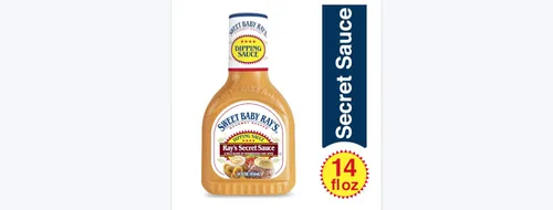 Vista 4 de Sweet Baby Ray's Ray's Secret Sauce - Mezcla suave de rábano picante y especias, perfecta para sumergir, 14 onzas, paquete de 3, incluye adhesivo