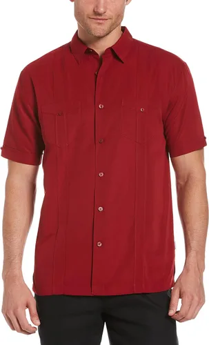 Vista 4 de Cubavera Men's Two-Pocket Double Pintuck Short Sleeve Button-Down Shirt