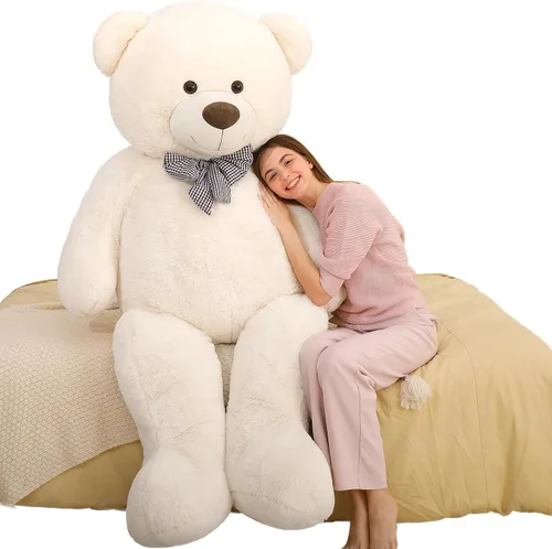 Vista 16 de MaoGoLan Oso de Peluche Teddy Gigante, Animal de Peluche Grande de Tamaño Real, 5 Pies, Suave y Esponjoso Gran Regalo de Oso Teddy para Baby Shower
