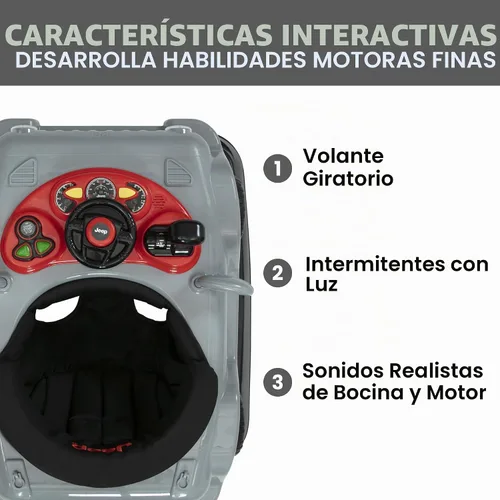 Vista 5 de Andador de actividades Jeep Wrangler de Delta Children, color gris