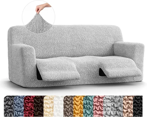 Vista 43 de PAULATO BY GA.I.CO. Funda para sillón reclinable, funda de ajuste suave, protector elástico de muebles reclinables de 1 pieza, tela hipoalergénica