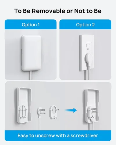 Vista 8 de TROND - Tira de alimentación con cubierta de toma, cable de extensión plano corto de 3 pies con 8 tomas de CA y 4 puertos USB, 13A/1625W, protector