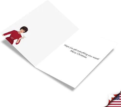 Vista 2 de NobleWorks - Divertida tarjeta navideña para adultos para mujeres - Tarjeta de felicitación festiva con humor directo, tarjeta de felicitación