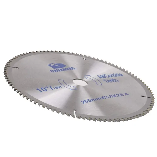 Vista 5 de Hoja de sierra circular con punta de carburo de 10 pulgadas y 40 dientes para cortar madera dura y blanda con eje de 1 pulgada