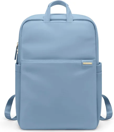 Vista 13 de Mochila delgada para laptop para mujer, mochila ligera para viajes de negocios para mujeres y hombres, Albaricoque, 14 pulg., Moderno