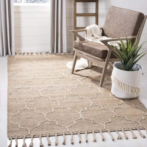 Vista 10 de SAFAVIEH Natural Fiber Collection - Alfombra decorativa de 2 pies 3 pulgadas x 4 pies, natural, hecha a mano, rústico, geométrico, marroquí