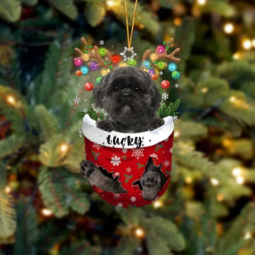 Vista 59 de Adorno de Navidad personalizado para perro Airedale Terrier en bolsillo de nieve, adorno para árbol de Navidad, idea de regalo para amantes
