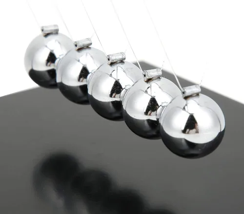 Vista 9 de Bolas de equilibrio oscilante, bola de equilibrio de acero, péndulo de cuna Newtons, adecuadas para decoración de escritorio de oficina en casa