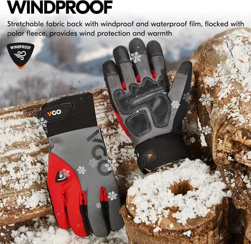 Vista 5 de Vgo...-4°F Women's Coldproof&Waterproof Winter Gloves(SL8777FW)