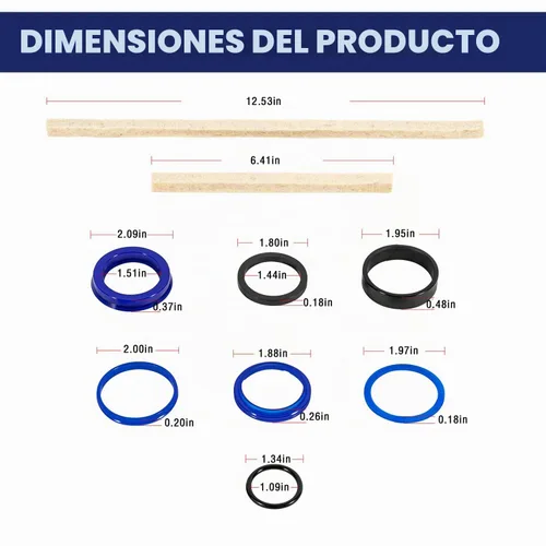 Vista 6 de Kit de sello de elevación rotativa Kit de cilindro hidráulico para elevación giratoria SPO9 SP0A9 SPO7 SPO88 FJ7664 FJ783 compatible con Texas HYD