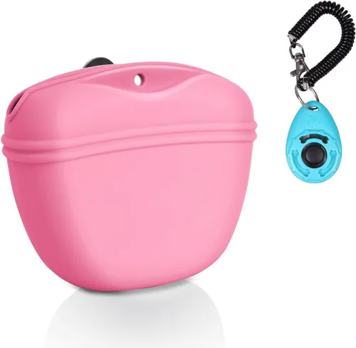 Vista 12 de Kit de Entrenamiento con Clicker para Perros Left&Right, Bolsa de Golosinas de Silicona para Entrenamiento de Perros y Clickers para Perros, Bolsa