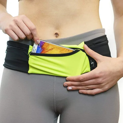 Vista 17 de Riñonera ajustable de 3 bolsillos para correr, riñonera para entrenar con respaldo resistente al sudor, soporta todos los modelos de iPhone