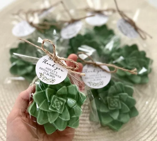 Vista 2 de Succulent Soap Favors - Bridal Shower Favors, Baby Shower Favors, Succulent Party Favors, Rustic Bridal Baby Shower Wedding Birthday Decor