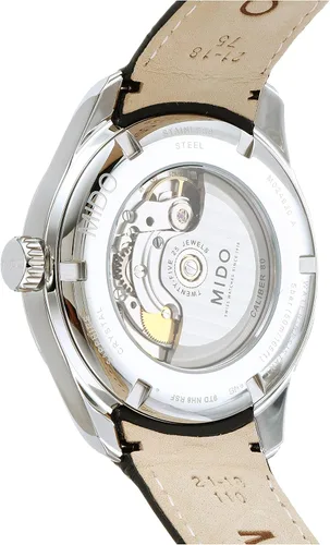 Vista 5 de Mido Reloj Hombre Belluna Sunray Automático Mido Caliber 80 (Base ETA C07.621) Reloj, Negro -, Moderno