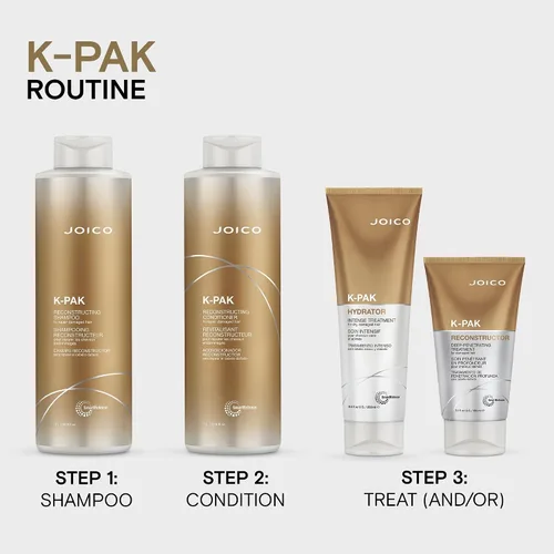 Vista 6 de Joico K-PAK Daily Reconstructing Conditioner For Damaged Hair Restore Shine Smooth & Detangle Eliminate Static With Keratin & Guajava