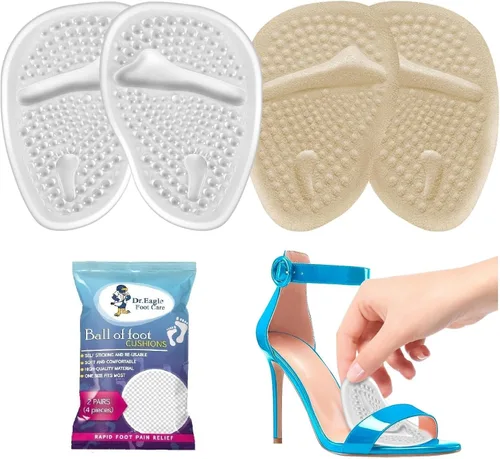 Vista 9 de Almohadillas metatarsianas Almohadillas metatarsianas para mujer Cojines de bola de pie para antepié, plantillas de zapatos de tacón alto