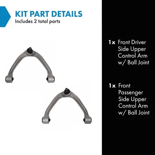 Vista 548 de Conjunto de Brazo de Control Inferior Delantero y Junta Esférica TRQ para Lado del Conductor y del Pasajero 2 Piezas Compatible con Ford Mustang GT