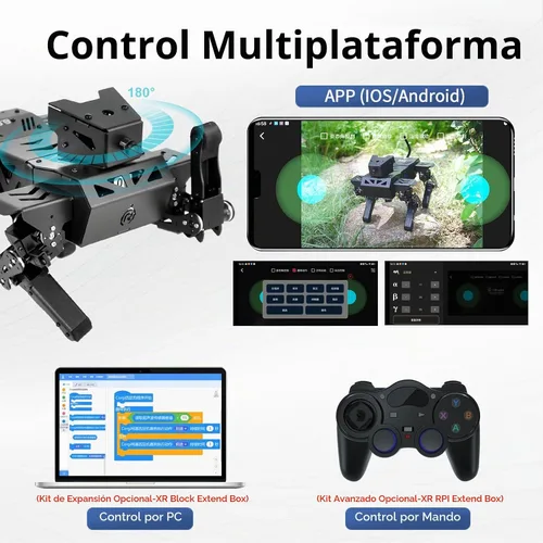 Vista 2 de Perro robot programable, código abierto ESP32 Bionic Quadruped DIY Robotics