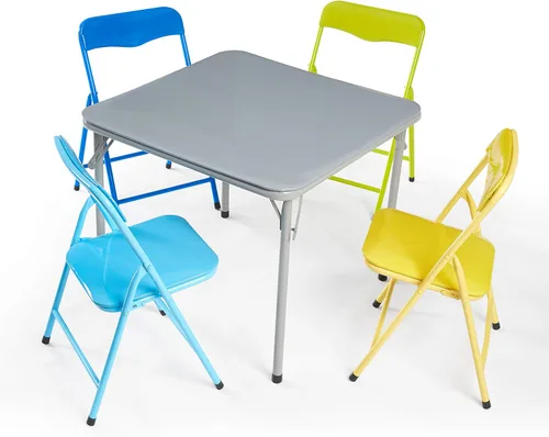 Vista 7 de Heritage Kids Juego de muebles para niños pequeños Juego de sillas de actividades para niños, muebles de sala de juegos, aprendizaje preescolar