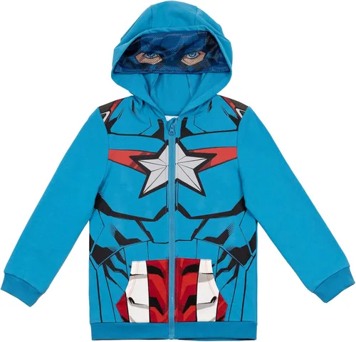 Vista 3 de Marvel Avengers - Sudadera con capucha y cremallera para niños pequeños a niños grandes (2T - 18-20)