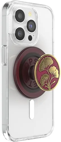 Vista 13 de PopSockets Agarre para teléfono MagSafe con soporte, soporte magnético, parte superior intercambiable, sujeción segura para fundas MagSafe de rojo