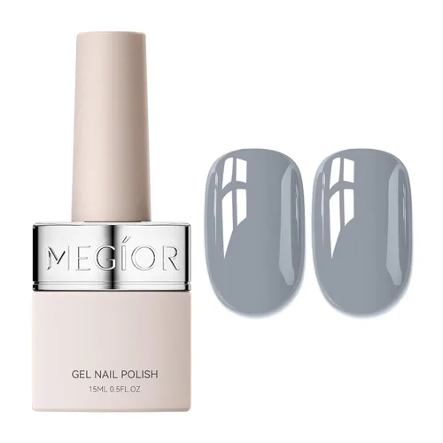 Vista 83 de MEGIOR Esmalte de uñas de gel libre de TPO, 0.5 onzas líquidas, base de gel transparente para remojar la lámpara de uñas LED, capa base de larga