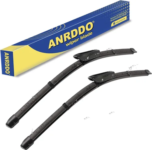 Vista 18 de ANRDDO Limpiaparabrisas de repuesto de fábrica para Audi A6 C6 S6 A6 2005-2011 Juego de limpiaparabrisas de 22"+22" con bloqueo superior