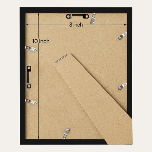 Vista 4 de eletecpro Portarretratos de 8 x 10 pulgadas con paspartú de 5 x 7 pulgadas Negro