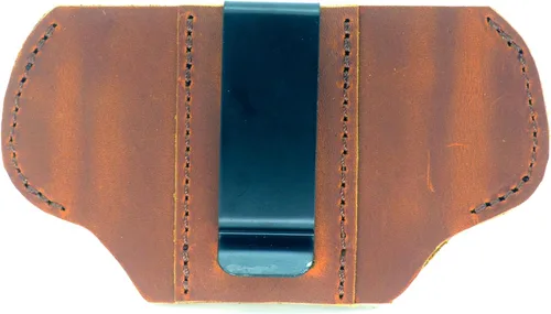 Vista 2 de Funda de cuero para cinturón deslizante, funda de pistola de cuero genuino para OWB IWB IWB Funda universal para pistola para zurdos y diestros