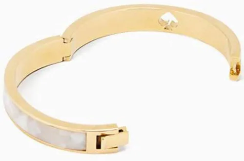 Vista 2 de Kate Spade New York Pulsera de perlas 'Hole Punch Spade Hinge', Metal, Metal chapado