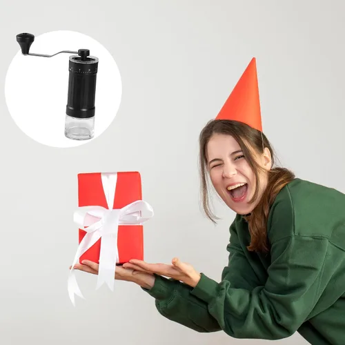 Vista 8 de Mini molinillo de café manual, 40 ajustes ajustables, molinillo de mano portátil con capacidad de 1.06 oz, rebaba cónica para expreso, verter