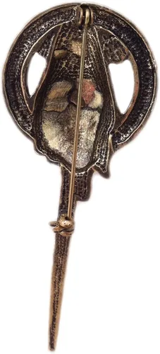 Vista 3 de Graceful Goods, Juego de tronos, broche estilo oro avejentado, diseño de la mano del rey.