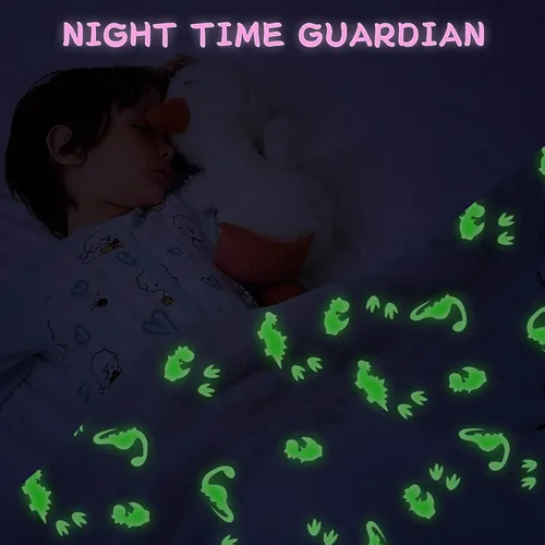 Vista 2 de LAT - Manta que brilla en la oscuridad, de franela de felpa supersuave y mullida para niñas y niños, para todas las estaciones, para cama o sofá, 50