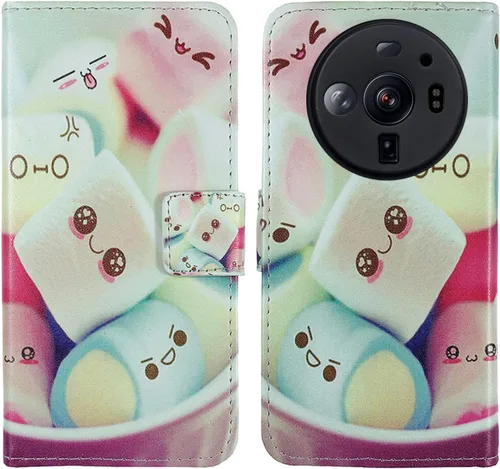 Vista 9 de Pattern Wallet Design Flip PU Leather Cover Skin Protection Case TPU Silicone Shell for Xiaomi 12S Ultra 6.73" (Back Girl)