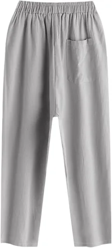 Vista 2 de HJYUZP Sweatpants Women Women's Solid Color Loose High Waist Pocket Cotton Casual Pants Joggers for Women Trendy