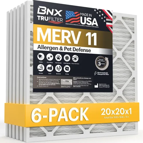 Vista 40 de BNX TruFilter - Filtro de aire MERV 11 de 10 x 10 x 1 pulgadas (paquete de 4) – Fabricado en Estados Unidos – Defensa contra Alérgenos Filtros