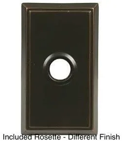 Vista 3 de Emtek 28093 - Gancho doble con roseta de acabado a juego, 6 acabados, roseta rectangular, Plateado, 2809