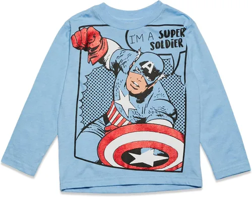 Vista 5 de Marvel Camiseta estampada de manga larga para niños Spiderman grisazulrojoverde, grisazulrojoverde