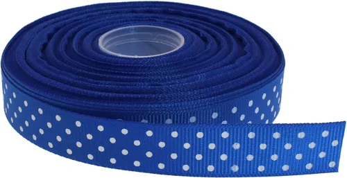 Vista 21 de Cinta de grogrén de lunares de 25 yardas cada rollo 100% poliéster (1 pulgada, beige)