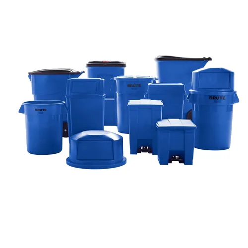 Vista 9 de Rubbermaid Commercial Products BRUTE Contenedor de Basura/Desperdicios Rodante con Ruedas, 95 Gal, Azul, para Restaurantes/Hospitales/Oficinas/Área