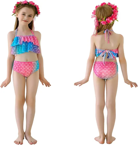 Vista 5 de Kokowaii - Sofisticado traje de baño con cola de sirena para niñas