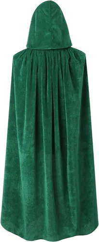 Vista 3 de Capa de terciopelo con capucha unisex para niños, disfraz de Halloween y Navidad