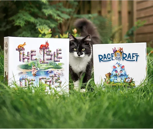 Vista 9 de The City Of Games Race to The Raft - Juego de mesa de rompecabezas social para construir caminos y colocar azulejos, salvar a los gatos de la isla