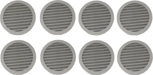 Vista 22 de Cubierta redonda de rejilla de rejilla de plástico de 4 pulgadas para rejilla de ventilación de reptiles (1, blanco)