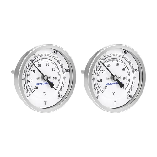 Vista 13 de MEASUREMAN Olla Completamente de Acero Inoxidable, Hervidor, Termómetro de Dial Bimetálico para Elaboración, Dial de 3 Pulgadas, Vástago de 2-1/2