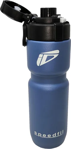 Vista 11 de Speedfil Speedflask - Botella de agua deportiva de acero inoxidable aislada al vacío de 21 onzas con tapa trasera de rebote 2.0 (plateado)